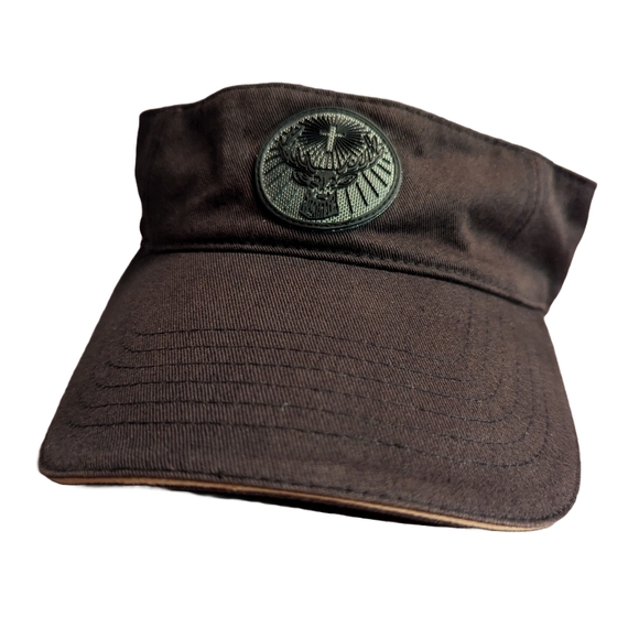 Vintage Y2K Jagermeister Adjustable Sun Visor Stag Deer Logo Black - Picture 5 of 7